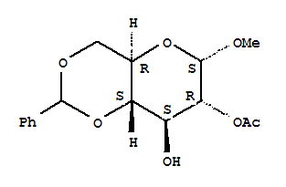 Methyl 2-o-acetyl-4,6-o-benzylidene-a-d-glucopyranoside Structure,25577-40-6Structure