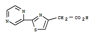 2-(2-Pyrazin-2-yl-1,3-thiazol-4-yl)acetic acid Structure,256529-20-1Structure