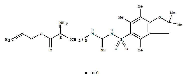 Nω-(2,2,4,6,7-pentamethyldihydro-benzofuran-5-sulfonyl)-l-arginine allyl ester hydrochloride Structure,257288-23-6Structure