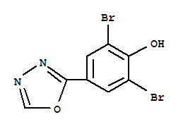 2,6-Dibromo-4-(1,3,4-oxadiazol-2-yl)phenol Structure,259132-20-2Structure