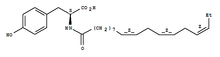 N-[(9z,12z,15z)-9,12,15-octadecatrienoyl]-l-tyrosine Structure,259143-19-6Structure