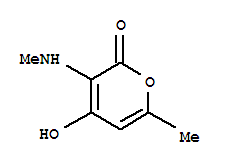 2H-pyran-2-one,4-hydroxy-6-methyl-3-(methylamino)-(9ci) Structure,260362-99-0Structure