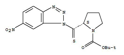 2-Methyl-2-propanyl (2r)-2-[(6-nitro-1h-benzotriazol-1-yl)carbonothioyl]-1-pyrrolidinecarboxylate Structure,260782-41-0Structure