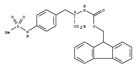 (S)-2-(9h-fluoren-9-ylmethoxycarbonylamino)-3-(4-methanesulfonylamino-phenyl)-propionic acid Structure,266999-22-8Structure