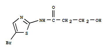 Propanamide, n-(5-bromo-2-thiazolyl)-3-hydroxy- Structure,267653-87-2Structure