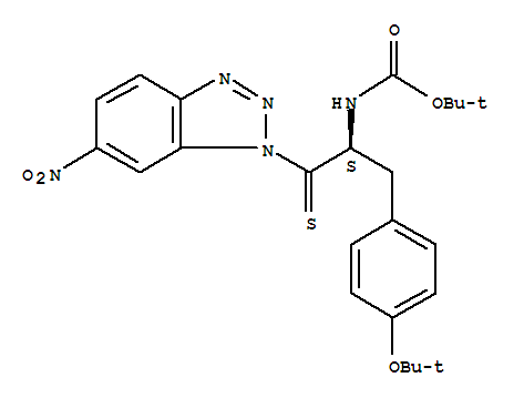 Tert-butyl n-[(2s)-3-[4-[(2-methylpropan-2-yl)oxy]phenyl]-1-(6-nitrobenzotriazol-1-yl)-1-sulfanylidenepropan-2-yl]carbamate Structure,272442-17-8Structure