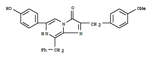 Imidazo[1,2-a]pyrazin-3(7h)-one, 6-(4-hydroxyphenyl)-2-[(4-methoxyphenyl)methyl]-8-(phenylmethyl)- Structure,276879-69-7Structure