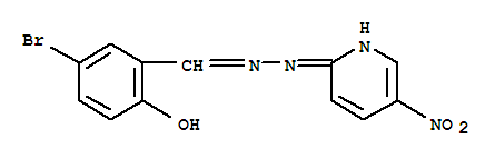 Benzaldehyde,5-bromo-2-hydroxy-, 2-(5-nitro-2-pyridinyl)hydrazone Structure,28058-30-2Structure