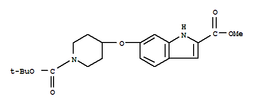 Methyl 6-(1-boc-piperidin-4-yloxy)indole-2-carboxylate Structure,287389-12-2Structure