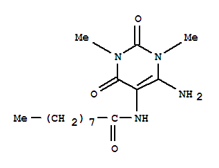 Nonanamide, n-(6-amino-1,2,3,4-tetrahydro-1,3-dimethyl-2,4-dioxo-5-pyrimidinyl)- Structure,288391-09-3Structure