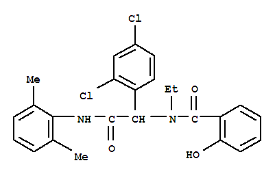 Benzeneacetamide, 2,4-dichloro-n-(2,6-dimethylphenyl)-alpha-[ethyl(2-hydroxybenzoyl)amino]-(9ci) Structure,296267-26-0Structure