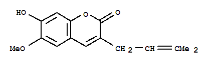 7-Hydroxy-6-methoxy-3-prenylcoumarin Structure,299159-90-3Structure