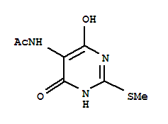 Acetamide, n-[1,4-dihydro-6-hydroxy-2-(methylthio)-4-oxo-5-pyrimidinyl]-(9ci) Structure,299421-99-1Structure