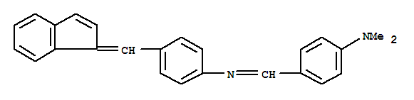 Benzenamine,4-[[[4-(1h-inden-1-ylidenemethyl)phenyl]imino]methyl]-n,n-dimethyl- Structure,30117-74-9Structure