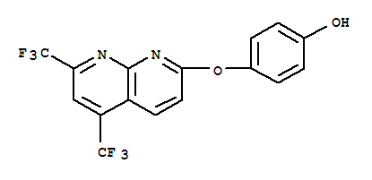 Phenol, 4-[[5,7-bis(trifluoromethyl)-1,8-naphthyridin-2-yl]oxy]-(9ci) Structure,303996-31-8Structure