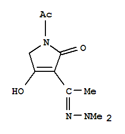 2H-pyrrol-2-one, 1-acetyl-3-[1-(dimethylhydrazono)ethyl]-1,5-dihydro-4-hydroxy-(9ci) Structure,306753-96-8Structure