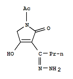 2H-pyrrol-2-one, 1-acetyl-3-(1-hydrazonobutyl)-1,5-dihydro-4-hydroxy-(9ci) Structure,306753-97-9Structure