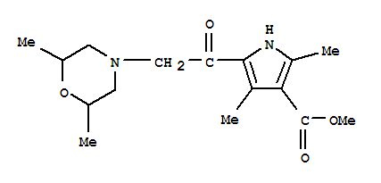 1H-pyrrole-3-carboxylicacid,5-[(2,6-dimethyl -4-morpholinyl )acetyl ]-2,4-dimethyl -,methylester(9ci) Structure,315683-07-9Structure