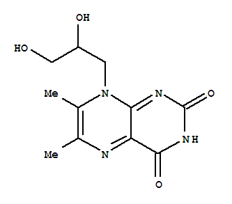 2,4(3H,8h)-pteridinedione,8-(2,3-dihydroxypropyl )-6,7-dimethyl - Structure,31790-90-6Structure