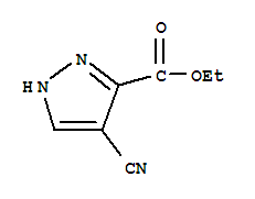 1H-pyrazole-3-carboxylicacid,4-cyano-,ethylester(9ci) Structure,318497-88-0Structure