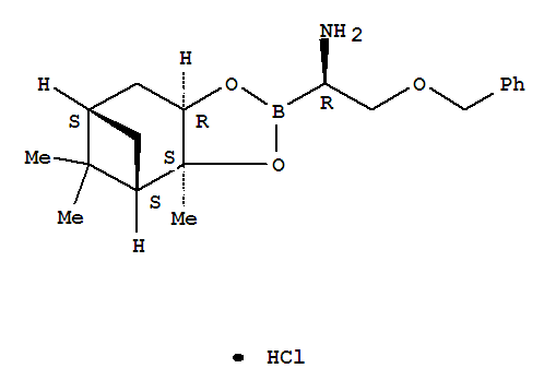 (Ar,3as,4s,6s,7ar)-hexahydro-3a,5,5-trimethyl-a-[(phenylmethoxy)methyl]-4,6-methano-1,3,2-benzodioxaborole-2-methanamine hydrochloride Structure,319009-76-2Structure