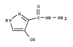 1H-pyrazole-3-carboxylicacid,4-cyano-,hydrazide(9ci) Structure,321574-31-6Structure