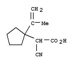 Cyclopentaneacetic acid,-alpha--cyano-1-(1-methylethenyl)-(9ci) Structure,327050-05-5Structure