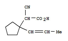 Cyclopentaneacetic acid,-alpha--cyano-1-(1-propenyl)-(9ci) Structure,327050-06-6Structure