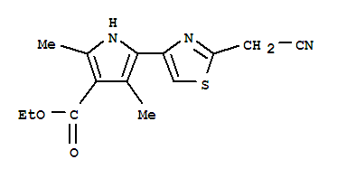 1H-pyrrole-3-carboxylicacid,5-[2-(cyanomethyl)-4-thiazolyl ]-2,4-dimethyl-,ethylester(9ci) Structure,327974-73-2Structure