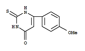 2,3-Dihydro-6-(4-methoxyphenyl)-2-thioxo-4(1h)-pyrimidinone Structure,33166-87-9Structure