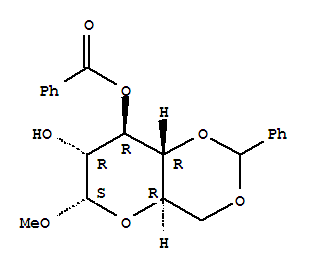 Methyl-3-o-benzoyl-4,6-o-benzylidene-alpha-d-glucopyranoside Structure,33535-04-5Structure