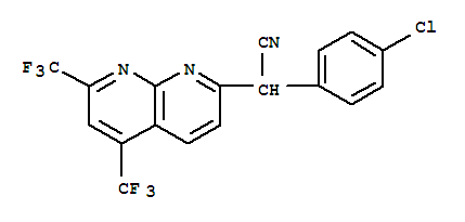 1,8-Naphthyridine-2-acetonitrile,alpha-(4-chlorophenyl)-5,7-bis(trifluoromethyl)-(9ci) Structure,339104-13-1Structure