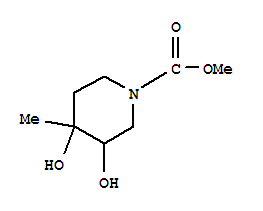 1-Piperidinecarboxylic acid,3,4-dihydroxy-4-methyl-,methyl ester Structure,339366-37-9Structure