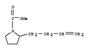 1-Pyrrolidinecarboxylic acid,2-(3-butenyl)-,methyl ester (9ci) Structure,342878-55-1Structure