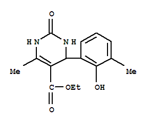 5-Pyrimidinecarboxylicacid,1,2,3,4-tetrahydro-4-(2-hydroxy-3-methylphenyl)-6-methyl-2-oxo-,ethylester(9ci) Structure,343588-51-2Structure