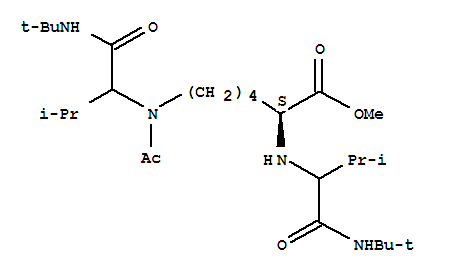 L-lysine,n6-acetyl-n2,n6-bis[1-[[(1,1-dimethylethyl)amino]carbonyl ]-2-methylpropyl ]-,methyl ester (9ci) Structure,343930-18-7Structure