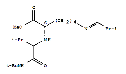 L-lysine,n2-[1-[[(1,1-dimethylethyl)amino]carbonyl ]-2-methylpropyl ]-n6-(2-methylpropylidene)-,methyl ester (9ci) Structure,343930-23-4Structure