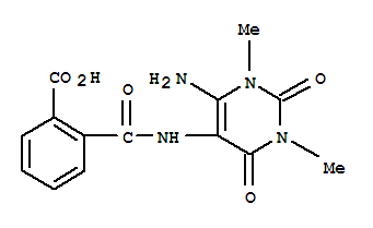 Benzoic acid,2-[[(6-amino-1,2,3,4-tetrahydro-1,3-dimethyl-2,4-dioxo-5-pyrimidinyl)amino]carbonyl ]- Structure,34576-20-0Structure