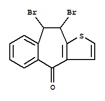 9,10-Dibromo-9,10-dihydro-4h-benzo(4,5)cyclohepta(1,2-b)thiophene-4-one Structure,34580-10-4Structure