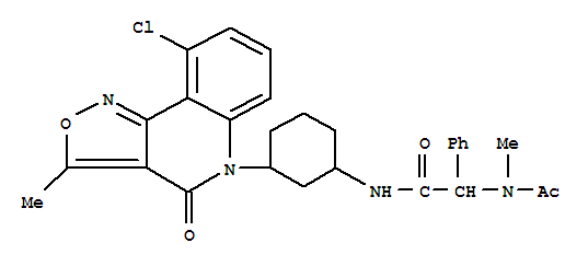 Benzeneacetamide,alpha-(acetylmethylamino)-n-[3-(9-chloro-3-methyl-4-oxoisoxazolo[4,3-c]quinolin-5(4h)-yl)cyclohexyl ]-(9ci) Structure,347179-80-0Structure