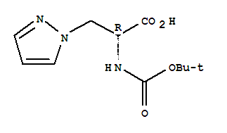 (R)-2-tert-butoxycarbonylamino-3-pyrazol-1-yl-propionic acid Structure,348081-42-5Structure