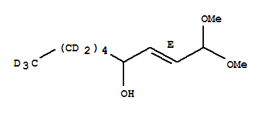 Trans-4-hydroxy-2-nonenal-5,5,6,6,7,7,8,8,9,9,9-d11 dimethyl acetal Structure,350818-64-3Structure