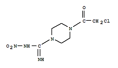 1-Piperazinecarboximidamide,4-(chloroacetyl)-n-nitro-(9ci) Structure,351417-77-1Structure