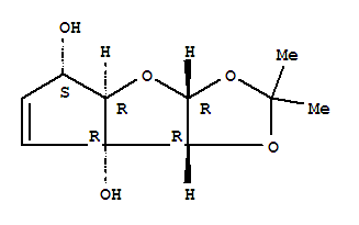 7Ah-cyclopenta[4,5]furo[2,3-d]-1,3-dioxole-5,7a-diol, 3a,4a,5,7b-tetrahydro-2,2-dimethyl-, (3ar,4ar,5s,7ar,7br)-(9ci) Structure,352422-80-1Structure