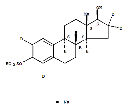 Sodium 17b-estradiol-2,4,16,16-d4 3-sulfate (stabilized with tris, 50% w/w) Structure,352431-50-6Structure