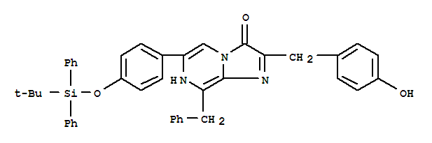 Imidazo[1,2-a]pyrazin-3(7h)-one, 6-[4-[[(1,1-dimethylethyl)diphenylsilyl]oxy]phenyl]-2-[(4-hydroxyphenyl)methyl]-8- Structure,353497-34-4Structure