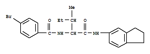 Benzamide,4-bromo-n-[1-[[(2,3-dihydro-1h-inden-5-yl)amino]carbonyl ]-2-methylbutyl ]-(9ci) Structure,356054-63-2Structure