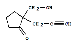 Cyclopentanone,2-(hydroxymethyl)-2-(2-propynyl)-(9ci) Structure,357157-88-1Structure