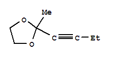 1,3-Dioxolane, 2-(1-butynyl)-2-methyl-(9ci) Structure,35792-10-0Structure