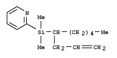 Pyridine,2-[dimethyl [1-(2-propenyl)hexyl ]silyl ]-(9ci) Structure,358782-90-8Structure